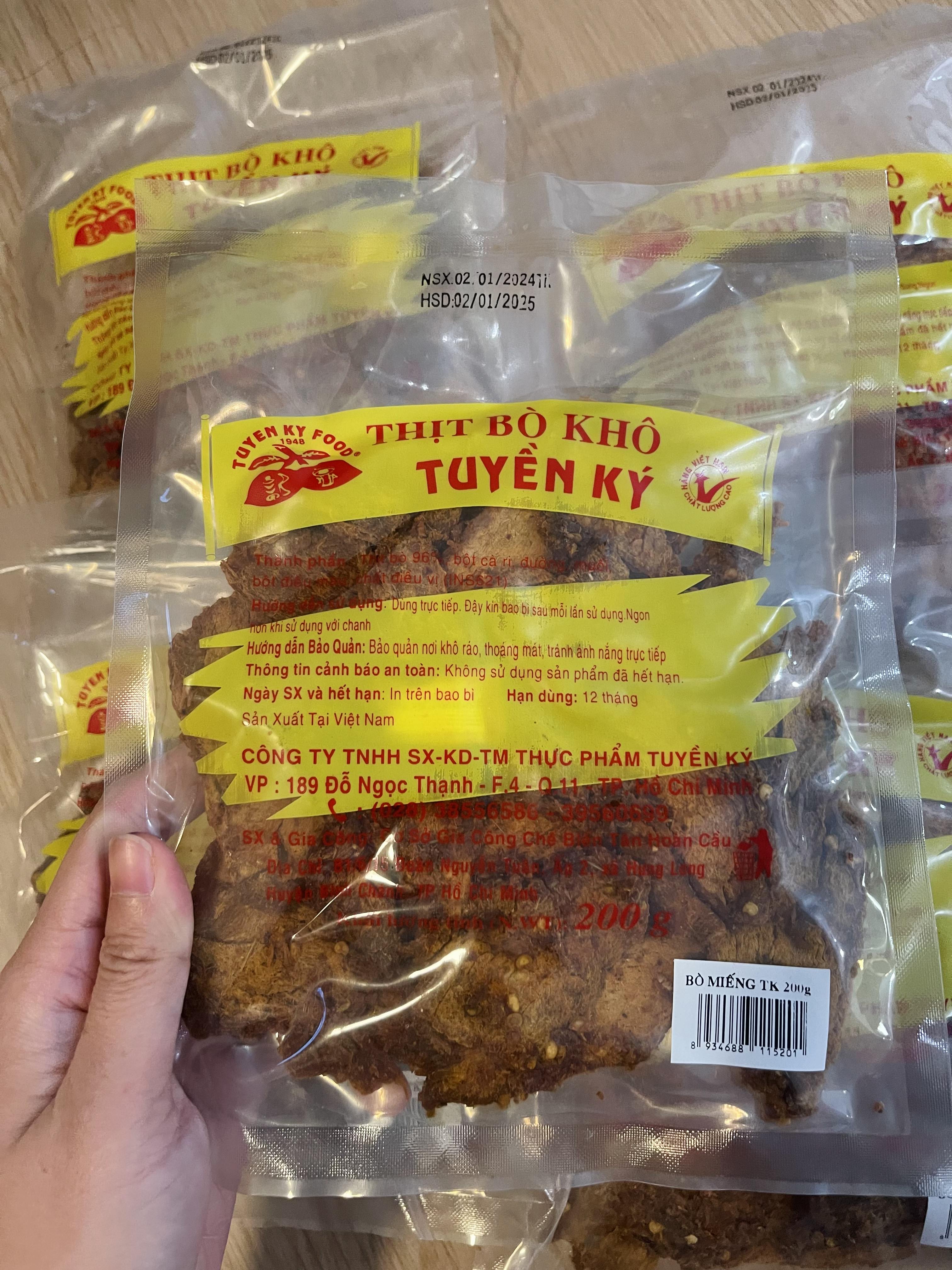 Khô bò miếng Tuyền Ký 200g 0